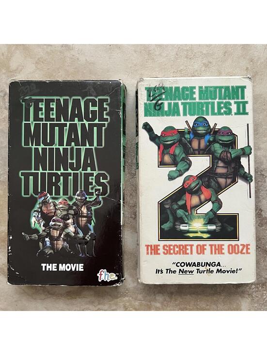 Other - Vintage Teenage Mutant Ninja Turtles Movies 1 & 2 VHS Bundle TMNT 1990 1991 90s